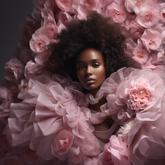Naklejka premium Sophisticated portrait of a stylish african american woman