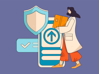 Medical characters fighting the epidemic flat vector concept operation hand drawn illustration
