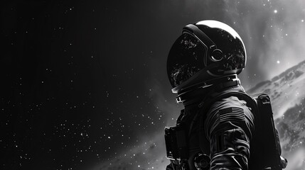 a man in a space suit with a helmet on his head