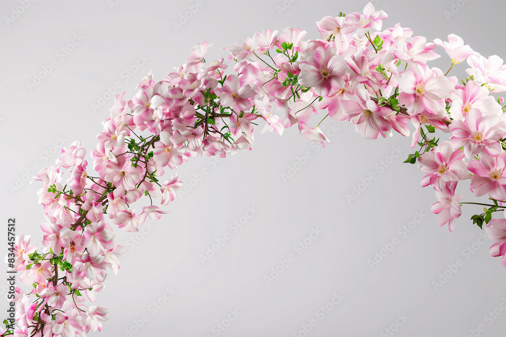 Wall mural Springtime pink blossoms on a white background - Wall murals