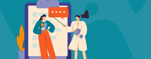 Medical characters fighting the epidemic flat vector concept operation hand drawn illustration
