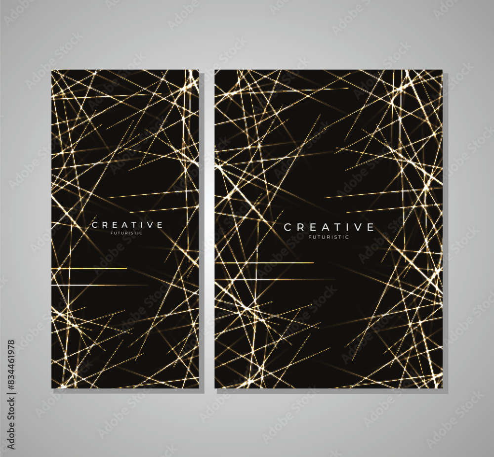 Wall mural digital light background creative of space design and futuristic geometric perspective design. abstr