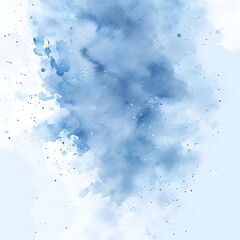 Energetic captivating Blue watercolor paint strokes and drips on soft textured paper with a hand drawn illustrative flair  Expressive watercolor painting for versatile design elements