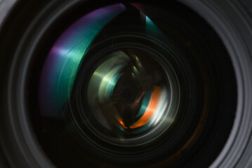 Close up of professional lens glass