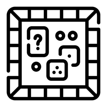recommend clip art: board game Line Icon