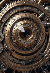 Fototapeta premium Steampunk Eye - Close Up of a Complex Machine