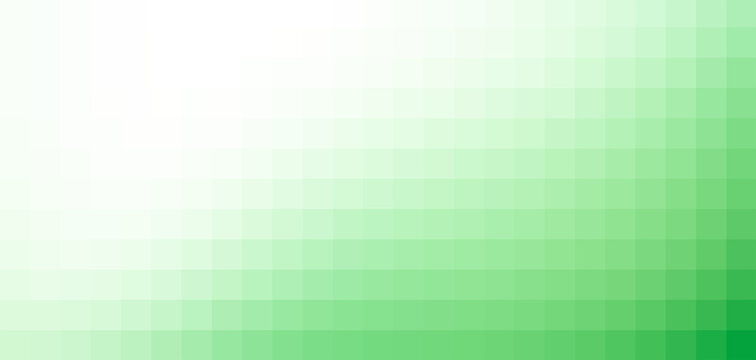 abstract divided green white pixel grid square mosaic pattern gradient palette background with blank space