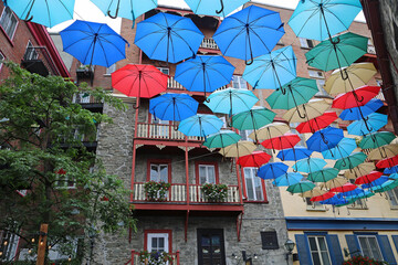 Cul-de-Sac under umbrellas, Quebec City, Canada