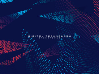 Futuristic blue background digital technology, cyber nano information, abstract communication, future technology data innovation, internet network speed connection.