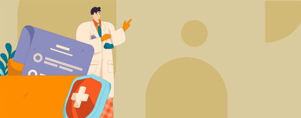 Medical characters fighting the epidemic flat vector concept operation hand drawn illustration

