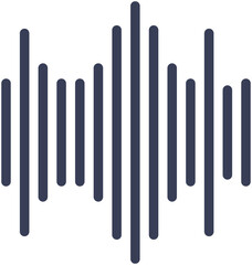 Soundwave flat illustration vector icon template isolated on white background.