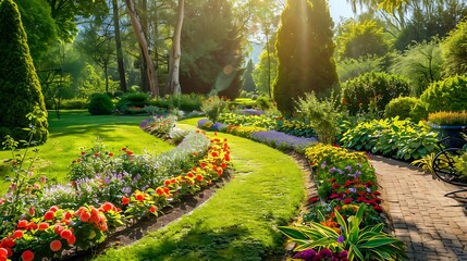 Obraz premium Picture of beauty garden at summer time