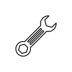 Spanner, wrench line icon, simple flat vector trendy style illustration on white background..eps