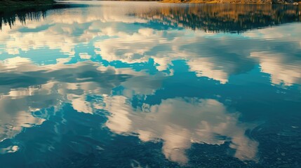 Sky s reflection on a lake