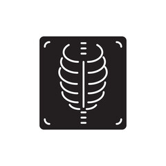 Fototapeta premium Chest xray icon. vector flat simple illustration on white background..eps