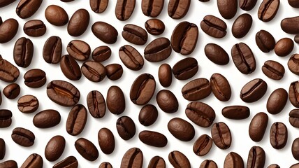 Obraz premium coffee beans isolated on white background