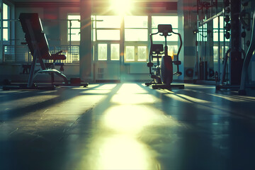 Fototapeta premium Bright gym for people exercising