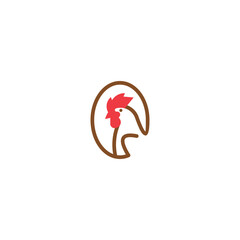 chicken with egg logo design vector illustration 