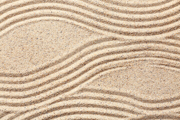 Light sand with pattern. Zen concept