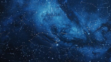 Fototapeta premium Zodiac signs in the starry sky.