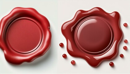 Rose wax seal png collage sticker, transparent background