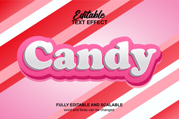 CANDY  3D EDITABLE TEXT EFFECT VECTOR FILE