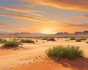 sunset at the desert