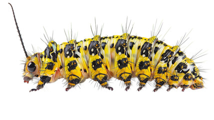 Fototapeta premium a photo of a Caterpillar, bug Equipment, isolated on white background