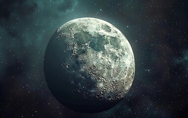 Naklejka premium Moon in the night sky