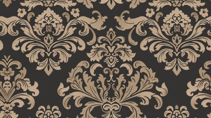 Original Damask Pattern Composed of Intricate Motifs with Elegant and Detailed Designs