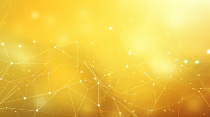 Abstract yellow technology background with geometric lines and shapes, featuring a connected network of polygonal forms and futuristic design elements.

