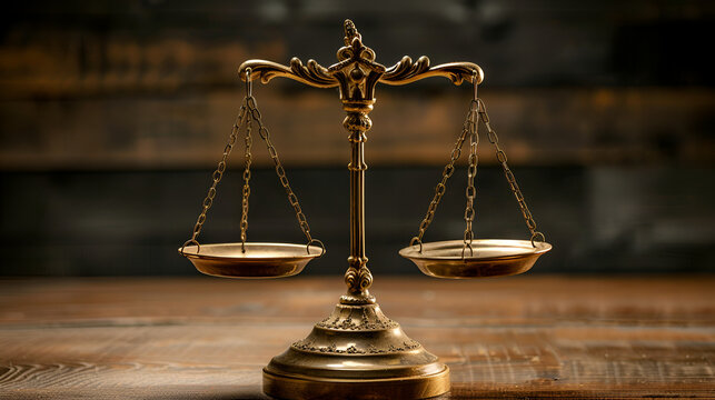 An old fashioned balance scale ,generative ai