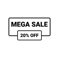 Obraz premium 20 Percent sale badge template
