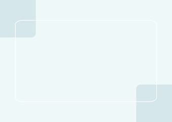 青い四角い幾何学模様のフレーム入り背景