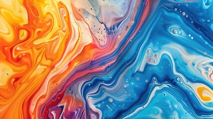 Obraz premium Colorful abstract painting background. Liquid marbling paint background