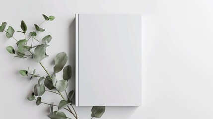 Empty Blank White Book Cover Mockup and...

