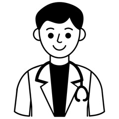 Male doctor vector on a white background