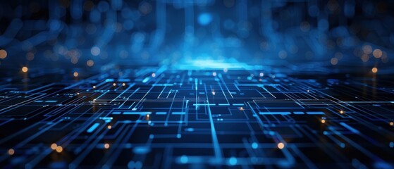 An empty, sleek computer network diagram template awaits customization, embodying the essence of professional simplicity.