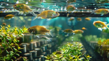 A creative feeding mechanism using recycled materials demonstrating the potential for lowcost smart aquaculture solutions.