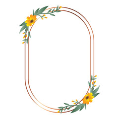 Golden Floral Frame