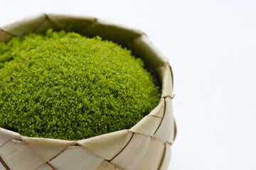 Wolffia globosa or swamp algae, water meal