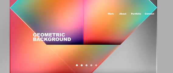 Gradient triangle geometric minimal wallpaper