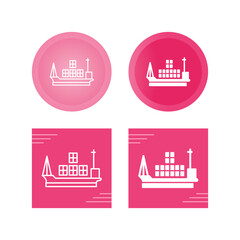 Naklejka premium Cargo Ship Vector Icon