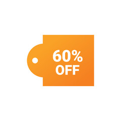 60 Percent sale badge template