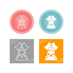 Female Pirate Vector Icon