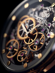 watch mechanism close up generate by AI