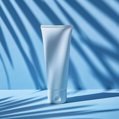 mock up, white skin care tube product, Ai Generated Images