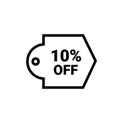 10 Percent sale badge template
