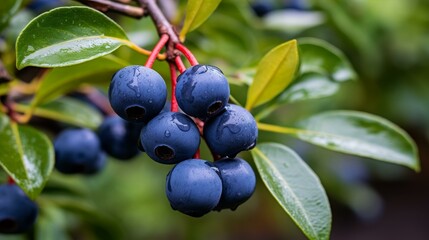 Vibrant image of a bush filled with ripe berries, showcasing natures bounty in high resolution.