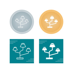 Lamps Stand Vector Icon